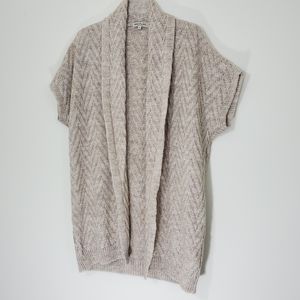 Maryline Italian made tan sleeveless Cardigan